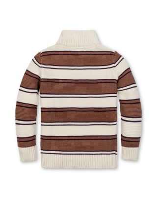 Little and Big Boys' Organic Mock Neck Stripe Sweater