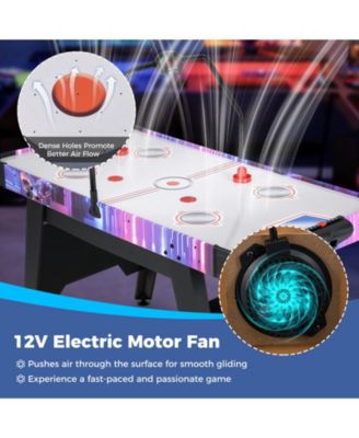 56 Inch Air Hockey Table with LED Digital Scoreboard and Powerful 12V Motor.