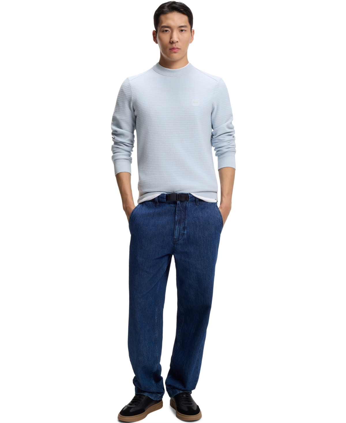 Boss by Hugo Men's Structured Cotton Cashmere Sweater