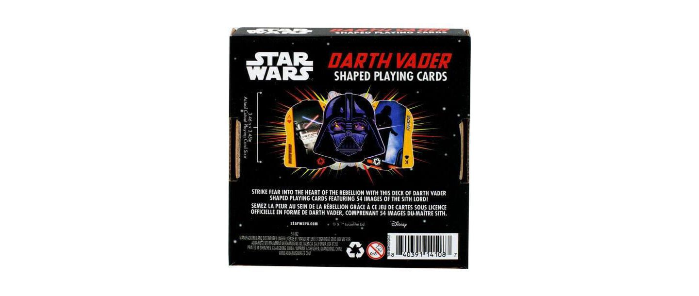 Детские игрушки NMR Distribution Star Wars Darth Vader Shaped Playing Cards, 54-Card Deck, Ages 3+ — фото 4