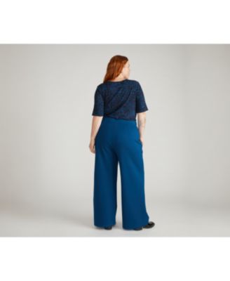 Plus Size Stephanie Wide Leg Ponte Pants