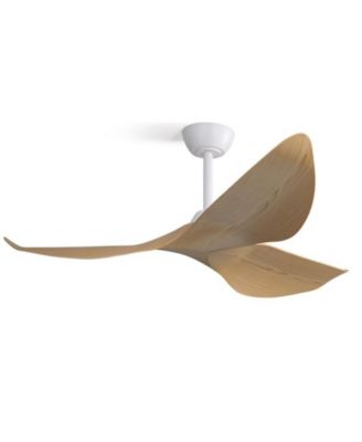 52-Inch Modern Lightweight White Ceiling Fan with Remote Control and 3 Blades