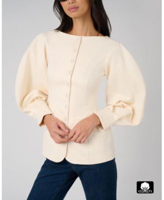 Women's Cocoon Sleeve Peplum Blazer