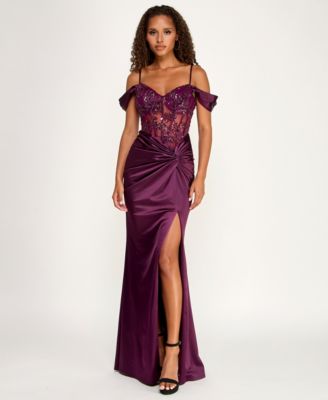 B Darlin - Women's Sweetheart Neck Maxi Dress