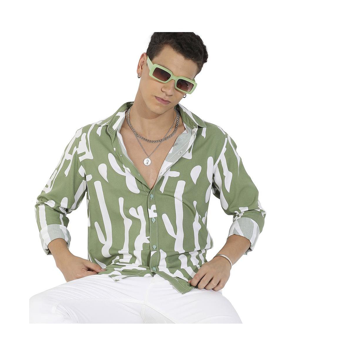 Campus Sutra Men's Abstract Print Shirt