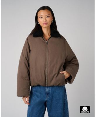 Women's Fur Collar Balloon Jacket