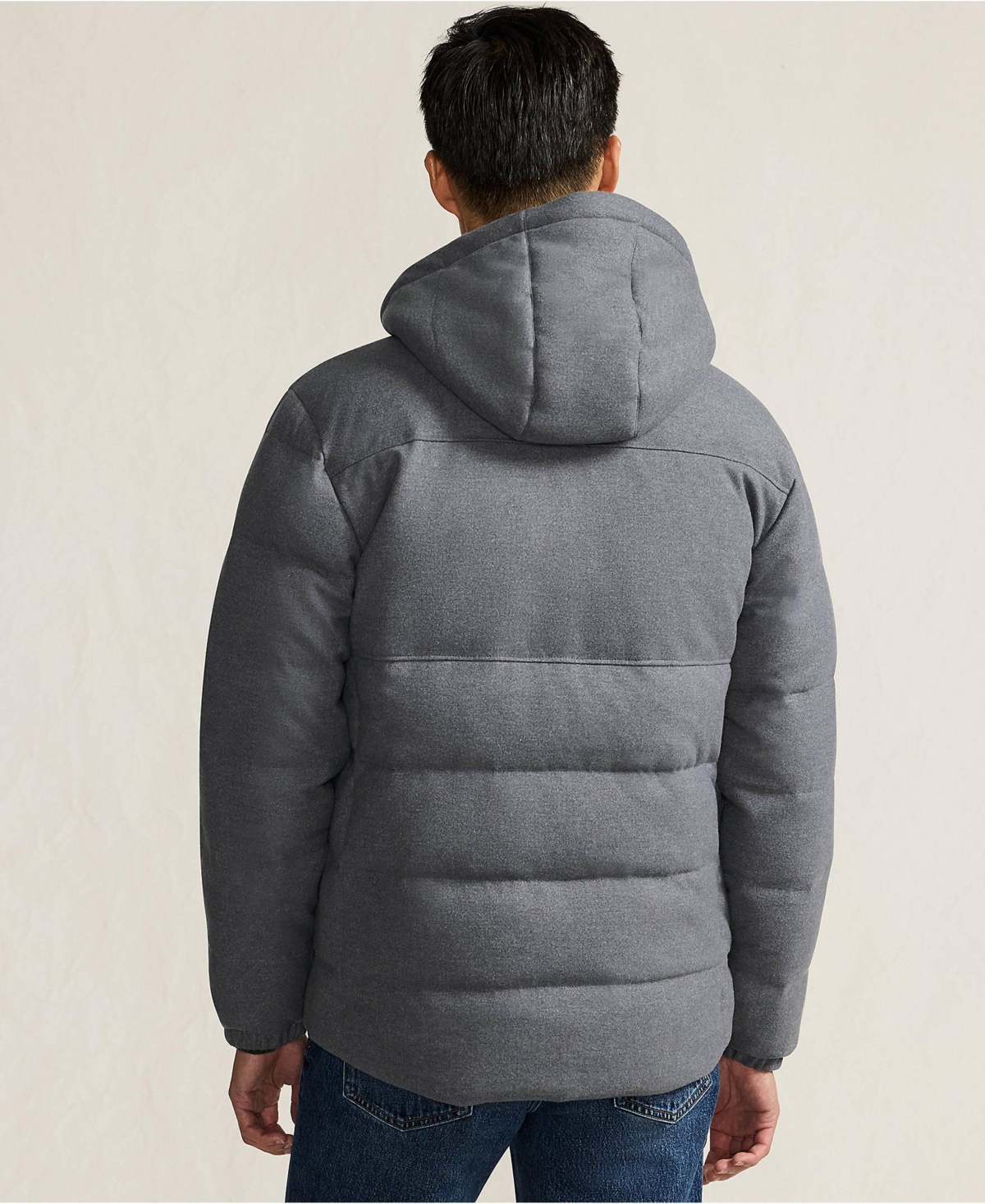 Lands' End Men's Brushed Heritage Max 600 Down Puffer Hooded Jacket