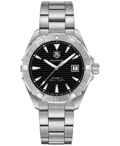 TAG Heuer Men's Swiss Aquaracer Calibre 5 Stainless Steel Bracelet Watch 41mm WAY2110.BA0928