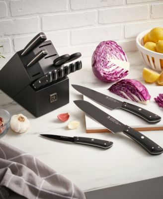 Noir 13-Pc. Knife Block Set
