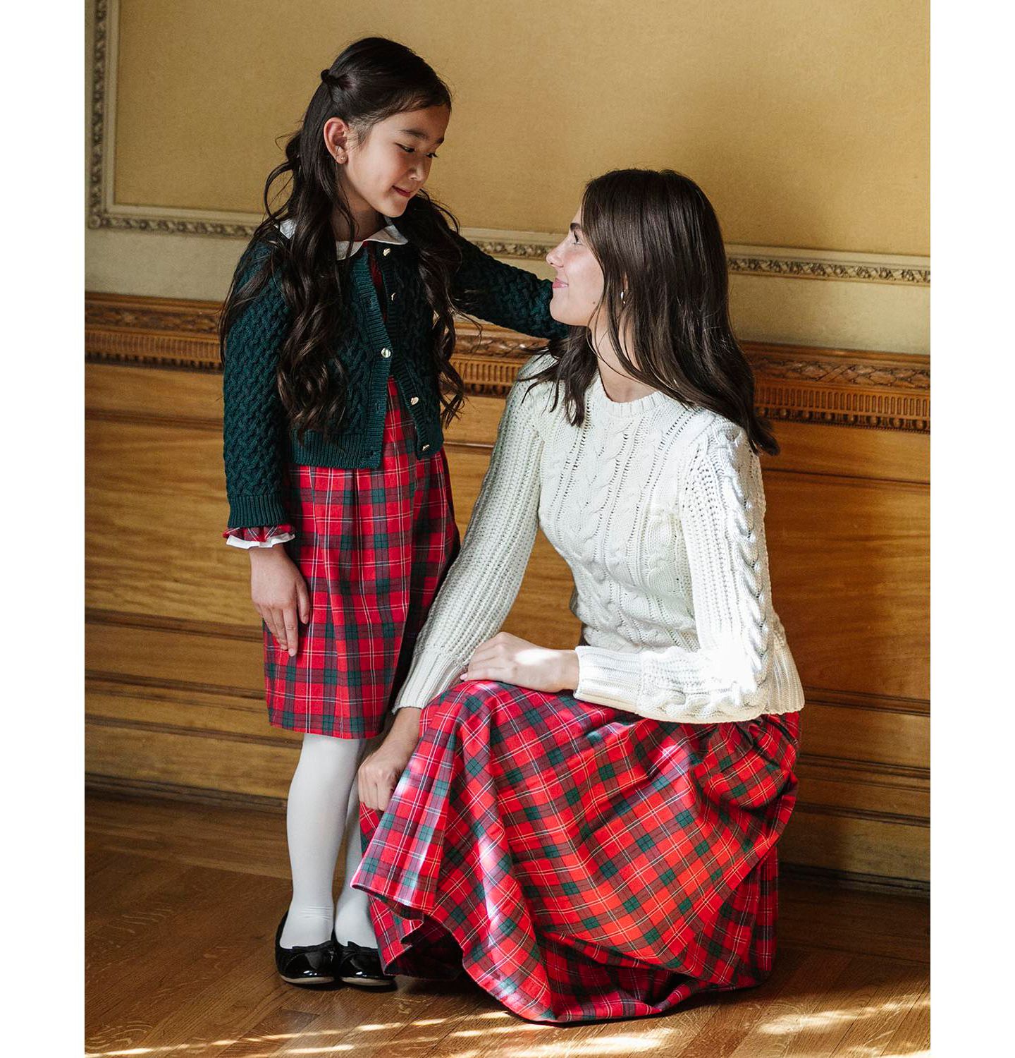 Женская юбка Hope & Henry Organic Pleated Midi, цвет: Клетчатый — фото 4