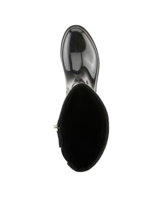 BERGAN Waterproof Quilted Rain Boots with Faux Fur Lining and Zipper Closure