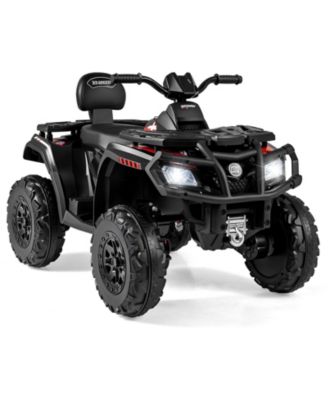 24V 2-Seater 4-Wheeler Quad Electric Vehicle w/ 4 Motors Soft Start LED Lights