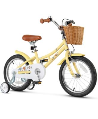 16'' Kids Bike w/ Height Adjustable Handlebar Seat Basket Bell Training Wheels