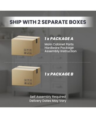 Tall Freestanding Storage Cabinet with Drawers Doors and Adjustable Shelves in White