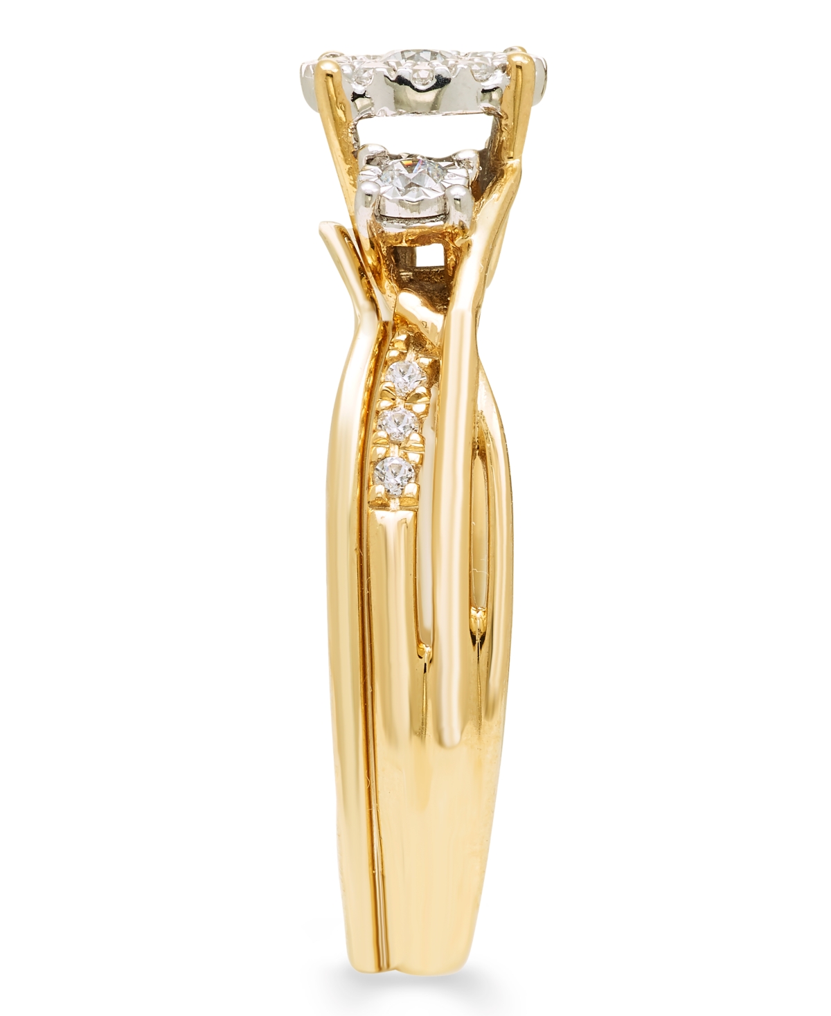 Macy's Diamond Bridal Set(1/4 ct. t.w.) in 10k Two Tone Gold