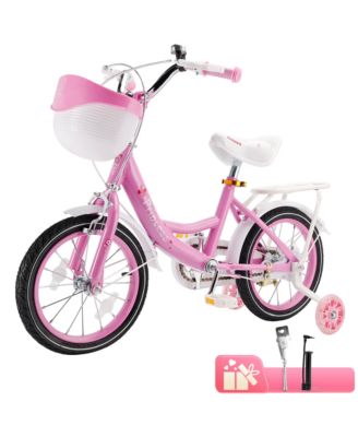 18-Inch Kids Bike for Ages 6-10 with Sparkling Training Wheels & Adjustable Design | Perfect Gift