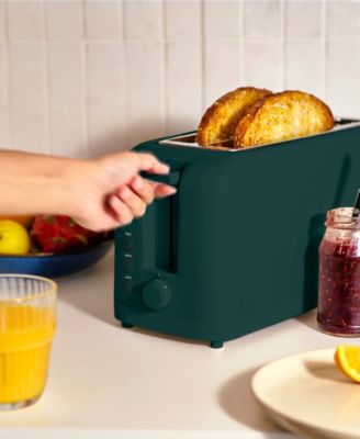 4-Slice Wide-Slot Slim Toaster, Forest Green