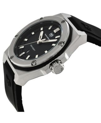 Men's TM-416072 Quartz 3 Hand Black Dial Watch