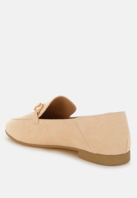 Womens Noltas Horsebit Embellished Flat Loafers