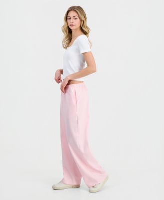 Juniors' Drawstring-Waist Wide-Leg Jeans