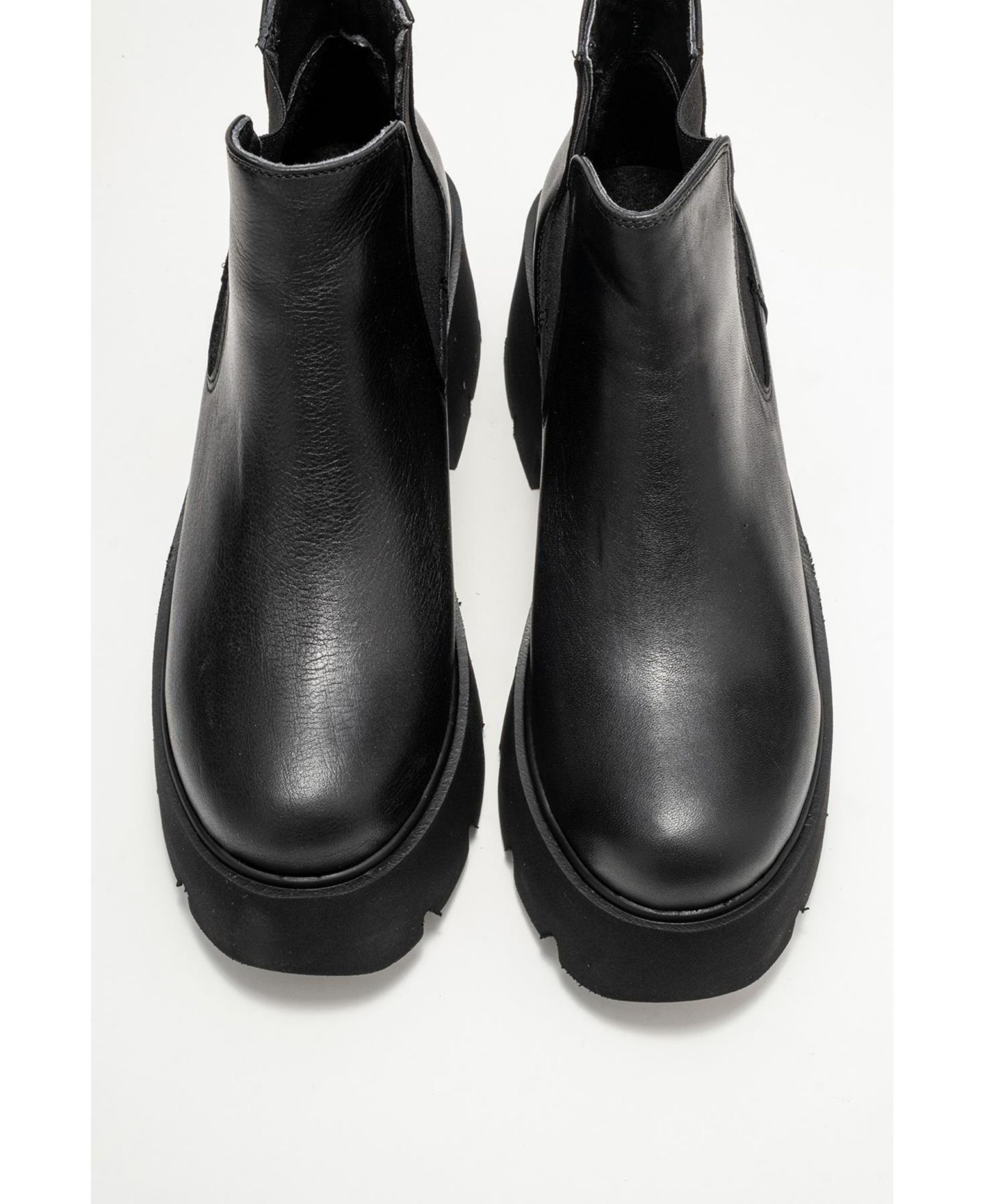 Женские кожаные ботинки-челси Forever & Always Shoes Clen на платформе, цвет: Чёрный кожаный — фото 3