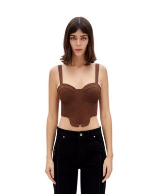 Women's Cotton Woven Corset Top