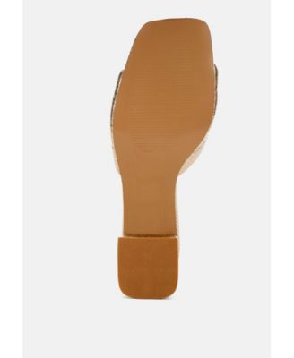 Womens Bellamy Horsebit Detail Snake Print Sandals