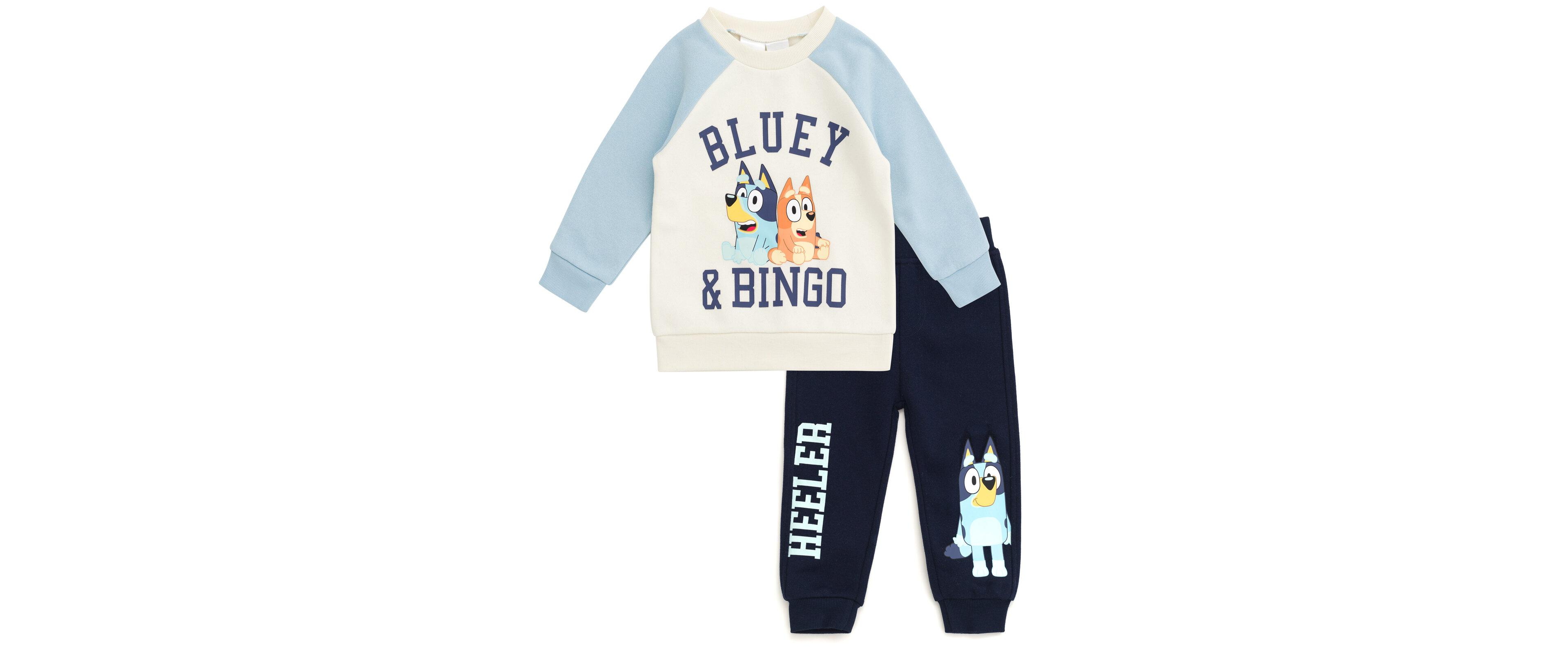 Bluey Boys' 2-Piece Fleece Sweatshirt and Pants Set