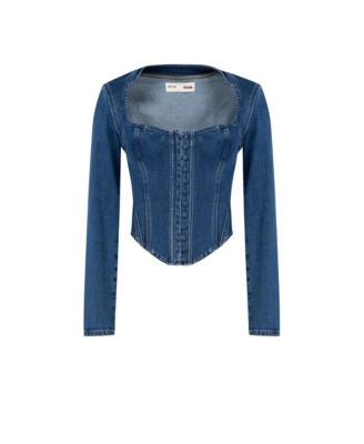 Women's Denim Corset Top