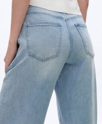 Women's High-Rise Drawstring Baggy Wide-Leg Jeans