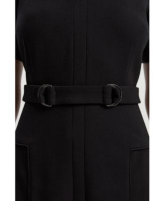 Women's Stretch Tab Detail Full Midi Dress