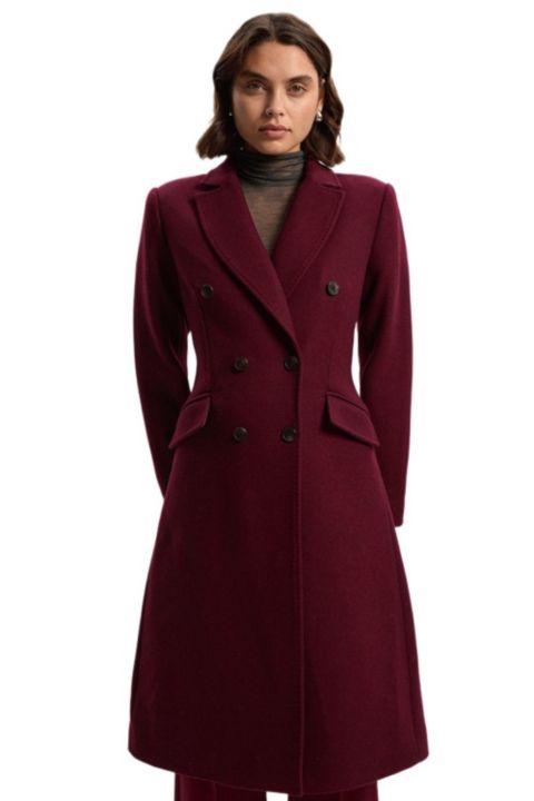 Женские куртки Karen Millen Wool Double Breasted Midi Coat