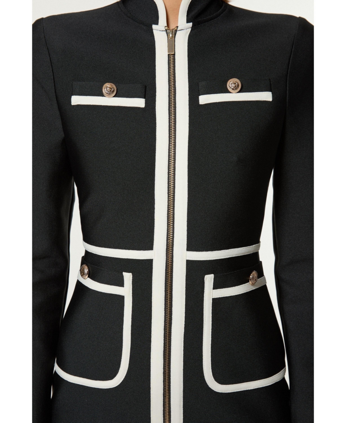 Karen Millen Women's Bandage Military Knit Dress