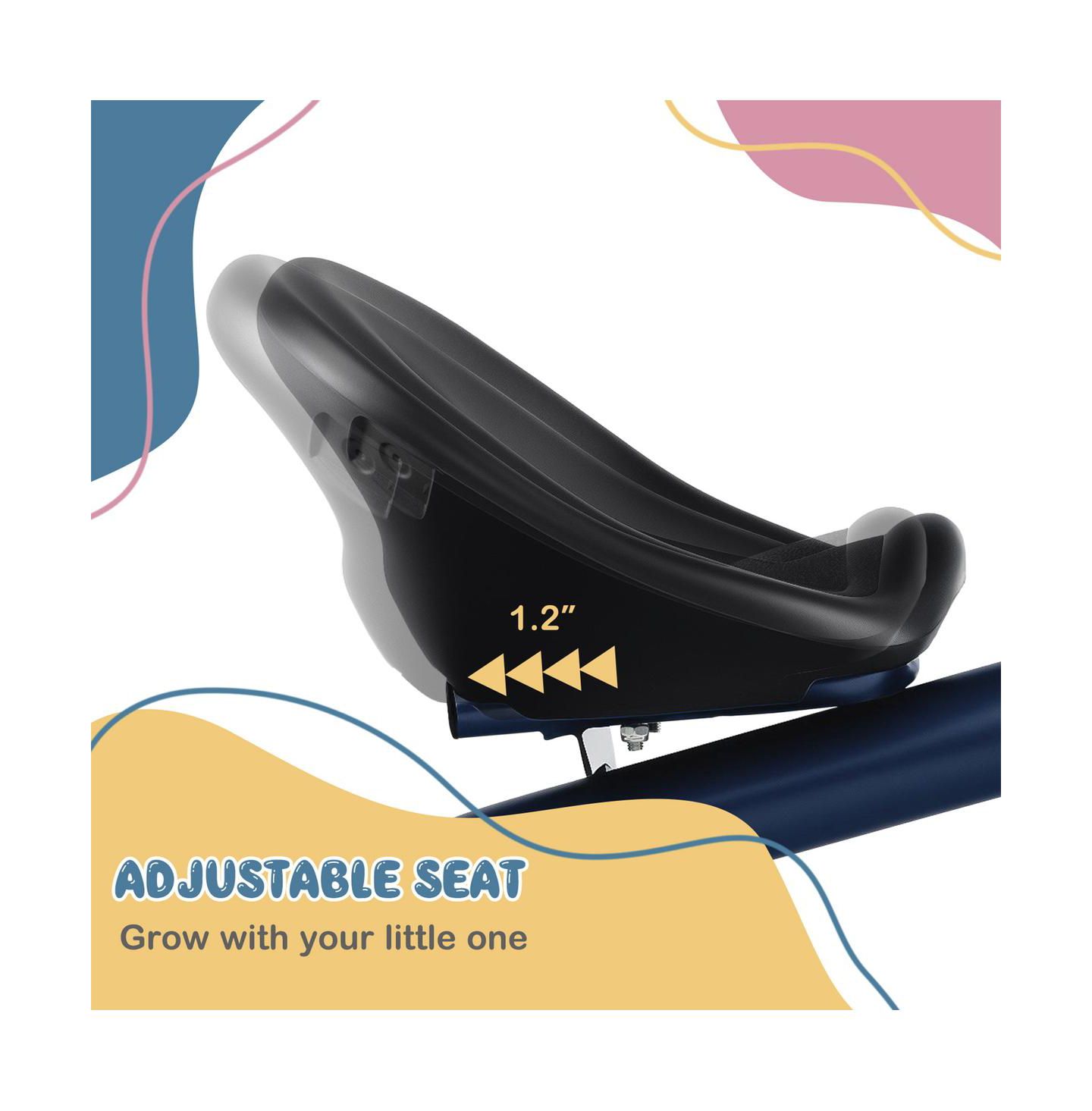 Детская игрушка SUGIFT Adjustable-Seat Tricycle with Storage Baskets, Ages 1.5-5, цвет: Синий — фото 5
