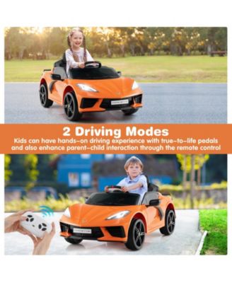 12V Electric Kids Ride On Car Licensed Chevrolet Corvette C8 with Remote Control Ages 3+ Years Old