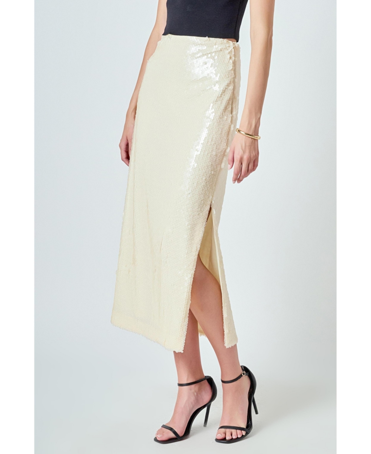 endless rose Women's Sequins Midi Skirt