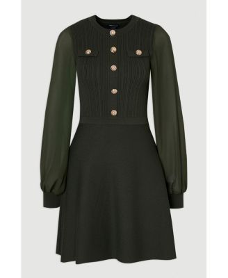 Women's Chiffon Sleeve Mini Dress