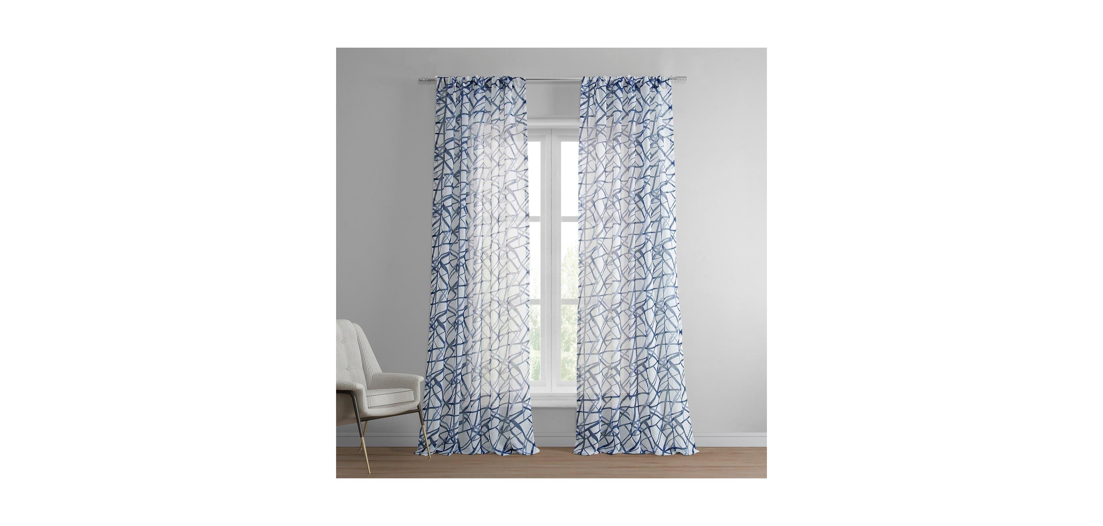 Half Price Drapes Abstract Printed Sheer Curtain