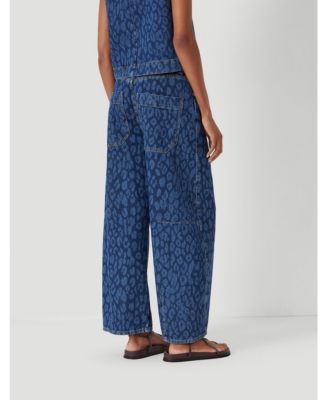 Women's Cropped Bree Horseshoe Barrel Leg Jeans