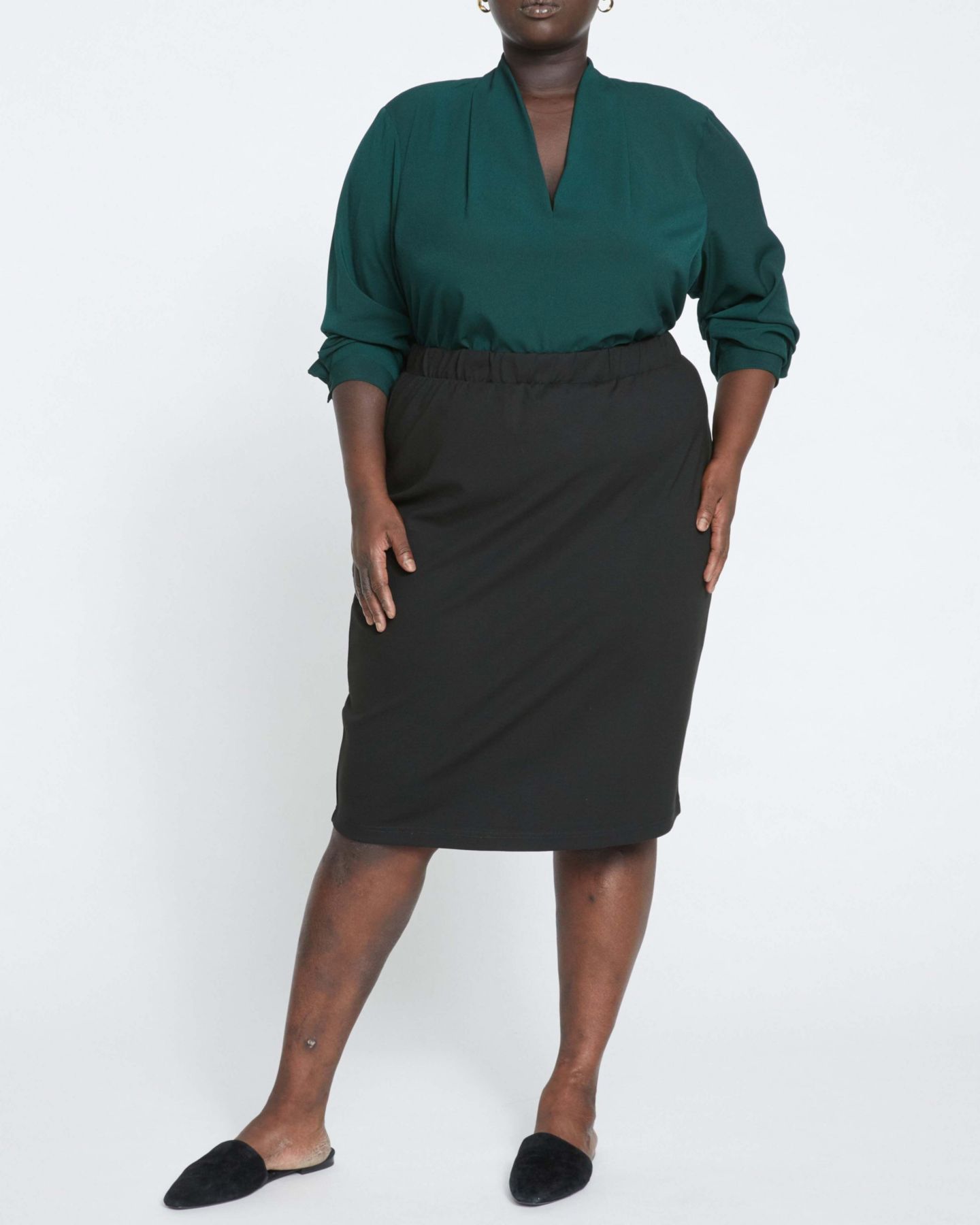 Женская юбка Universal Standard Plus Size Danube Ponte, цвет: Чёрный — фото 1