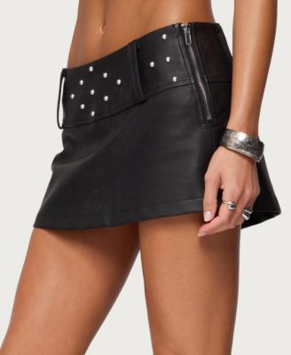 Women's Luella Studded Faux Leather Mini Skort