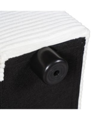 Oversized Corduroy Chaise Lounge with Storage Ottoman, Cup Holders & USB