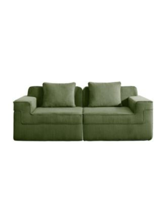 Modular 2 Seat Loveseat Boneless Sofa, Cloud Sectional Couch with Deep Seat
