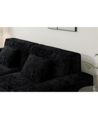 Streamdale 106.3" Large Striped Fabric Compression Sofa - Modern, Comfortable Living Room Furniture