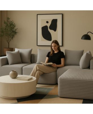 Streamdale Compressed Sofa:Magic Cube Sofa-YKX-33001-Grey