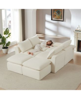 Modern corduroy cloud sofa, freely combined, comfortable sitting experience