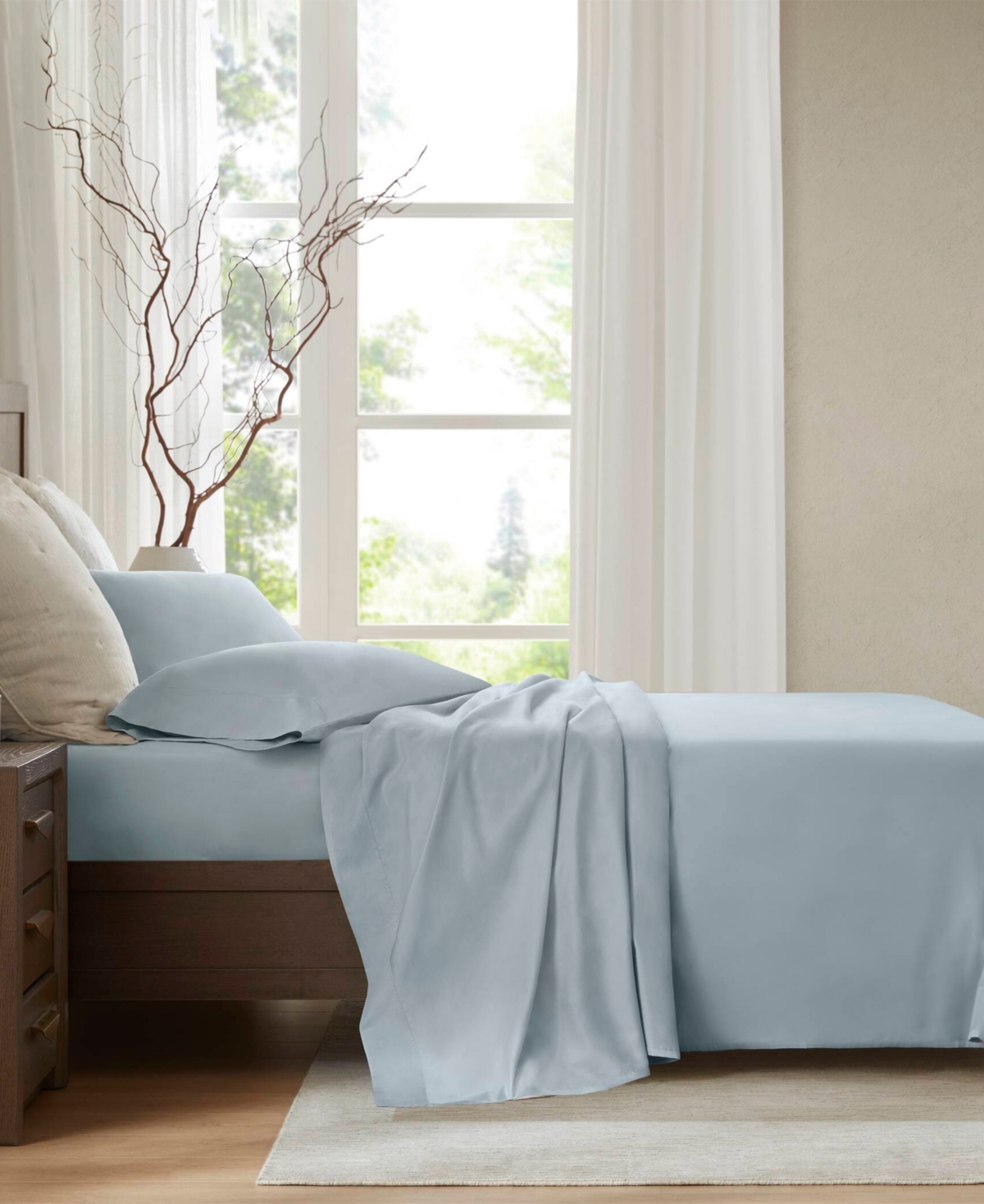 Harbor House Sateen 400-Thread Count Cotton 4-Pc. Sheet Set