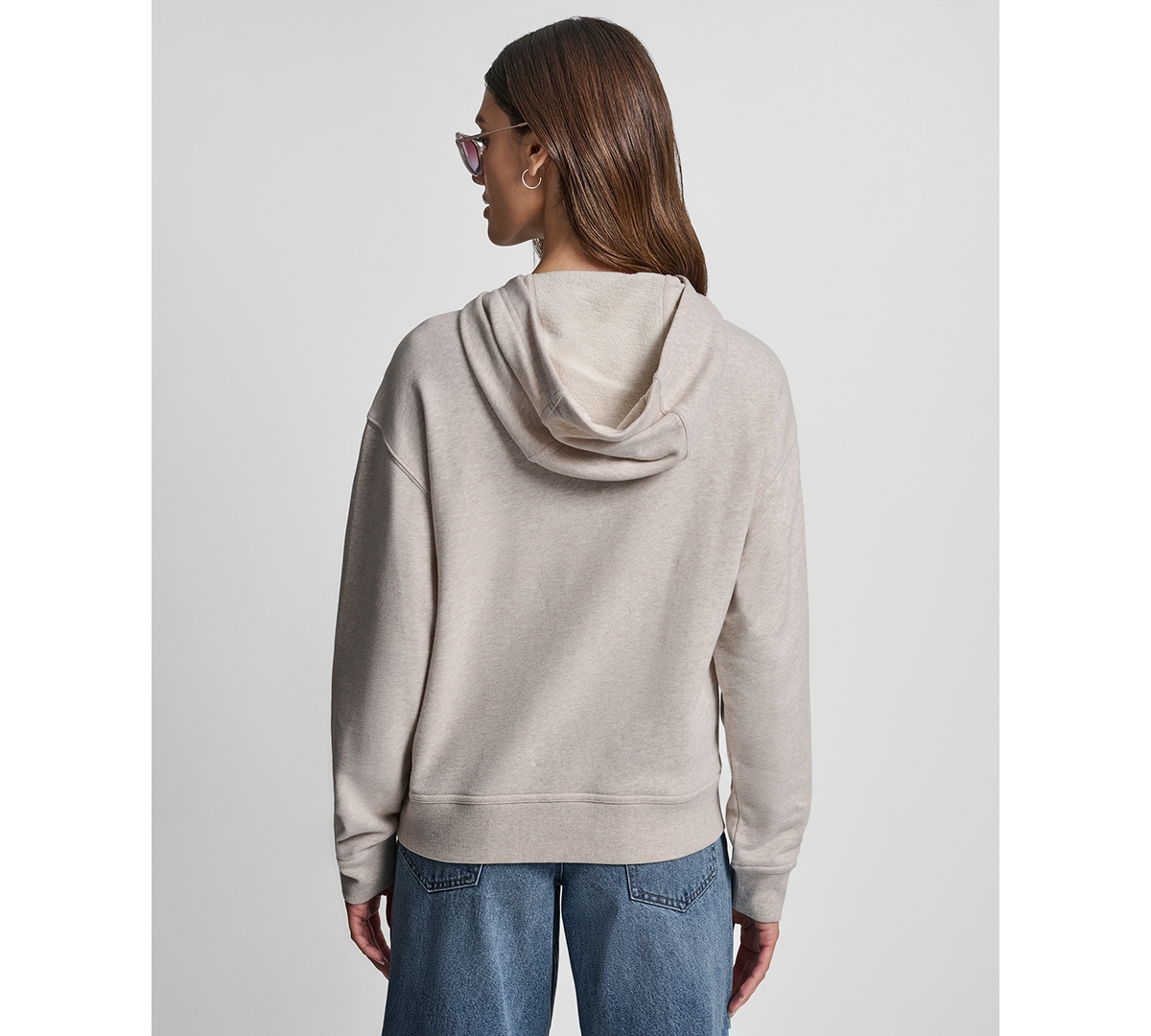 Dkny Jeans Women's Applique Chainstitch Logo Hoodie