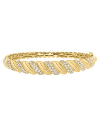 Diamond Bangle Bracelet (1-1/2 ct. t.w.) in 14k Yellow Gold
