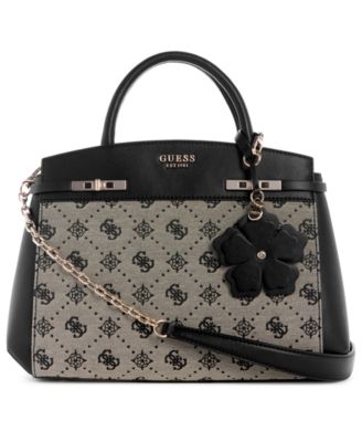 GUESS - Melinda Logo Medium Tri Comp Satchel Bag